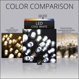 Wintergreen 50 5mm Cool White LED Christmas Lights 6" Spacing  120v - BulbAmerica