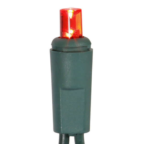 25Ft. 50 Red LED Twinkle Wide Angle Lights Christmas Set – BulbAmerica