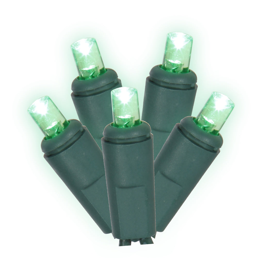 50Lt LED Green Twinkle W-A EC 6"Sp 25'L