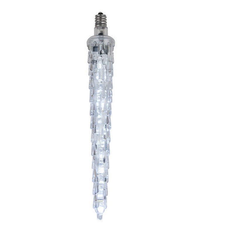 5 Inch C7 Falling Icicle Cool White Bulb