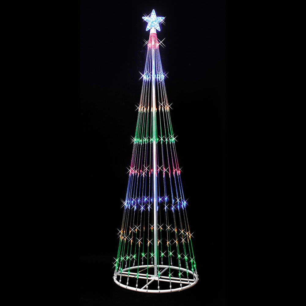 6' x 28" LED 200 Multi Light Show Tree