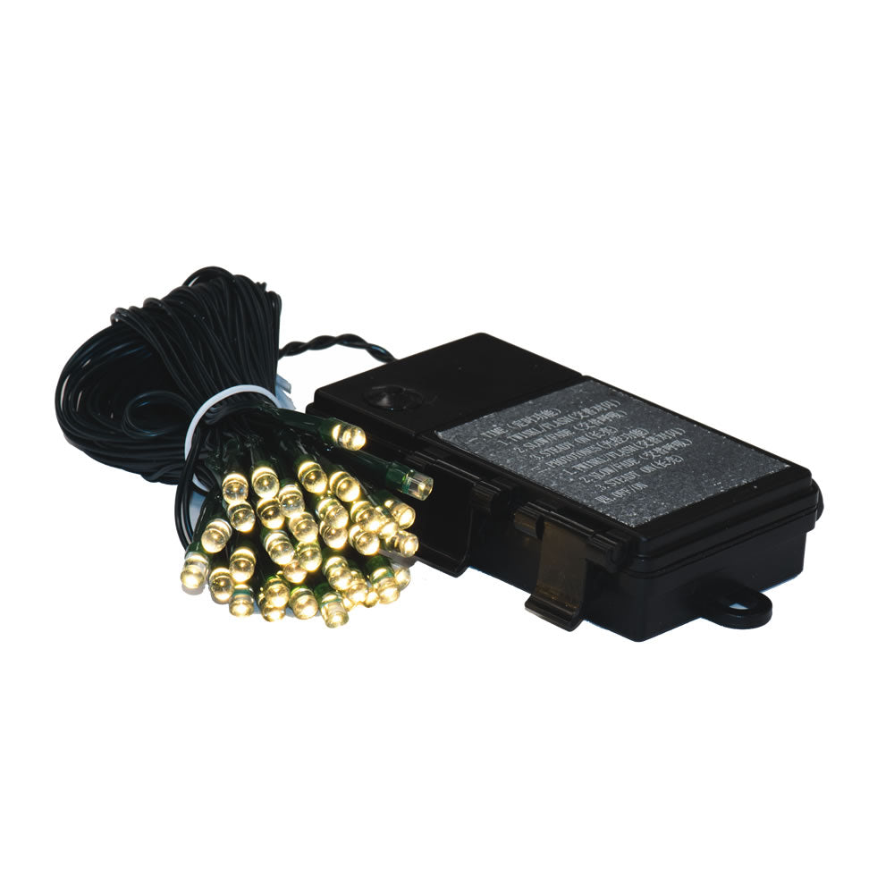 Vickerman 35 Light Battery Operated Warm White LED Outdoor Timer Set