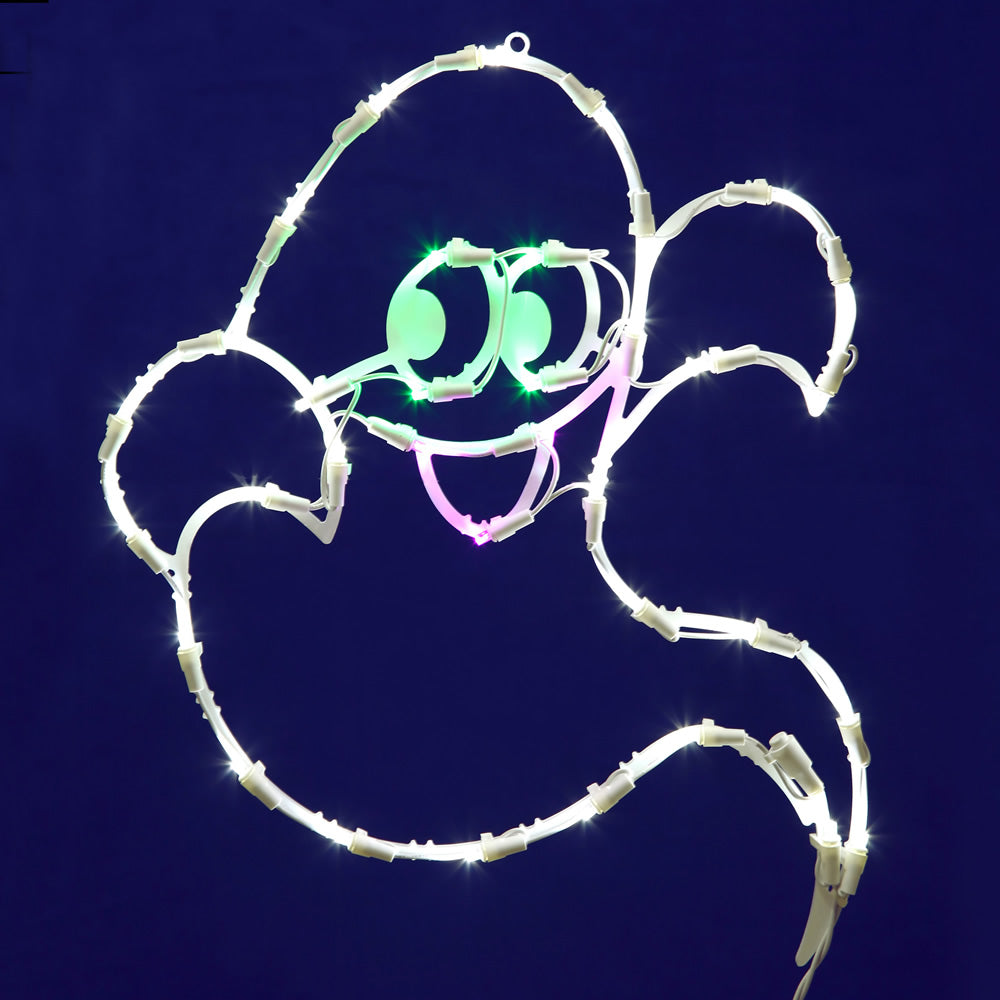 35 Lights 15x14in. Ghost Window Led Decor Halloween Set – BulbAmerica