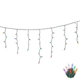 70 Multi Color LED Lights 9Ft. Icicle Christmas Light Set