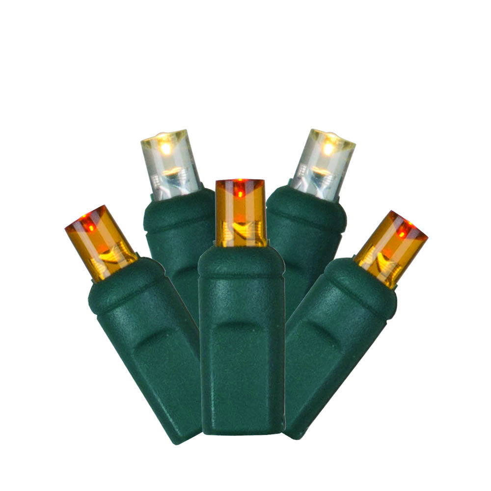 70 Multi Warm White Amber 5mm LED 35 ft.Christmas Lights