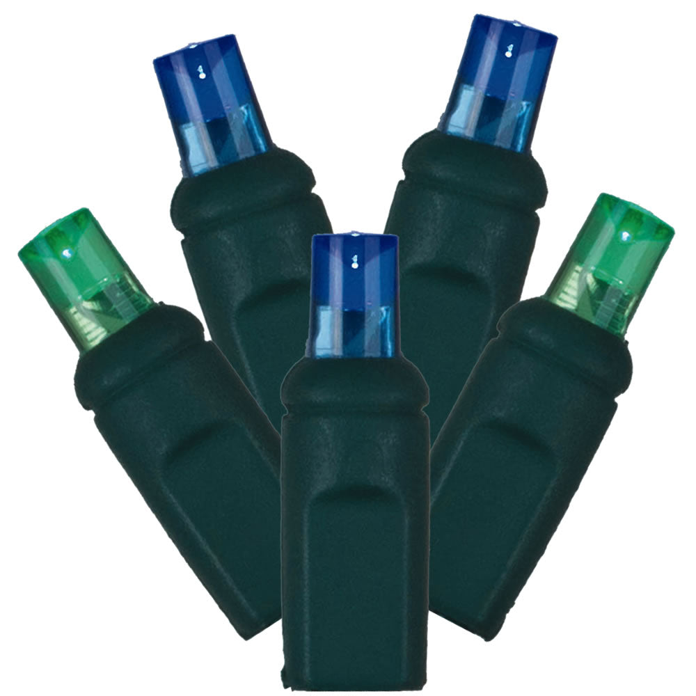 70 Multicolor Blue Green 5mm LED 35 ft.Christmas Light Set