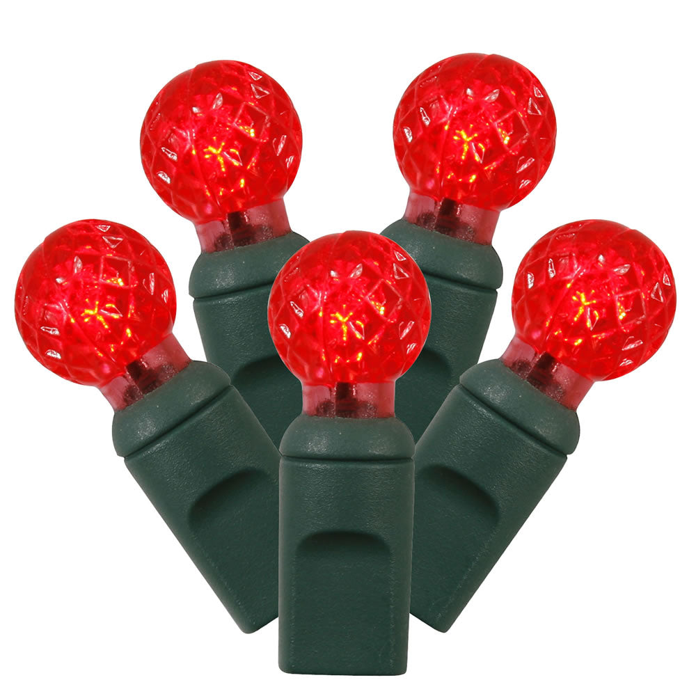50Lt Red LED / Green Wire G12 EC Set 25'L