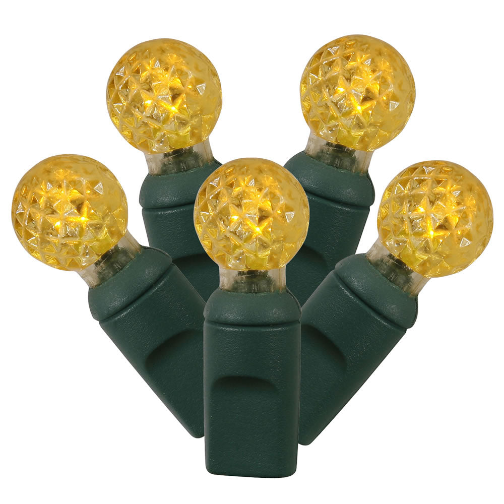 50 Light Yellow LED G12 Set 25'