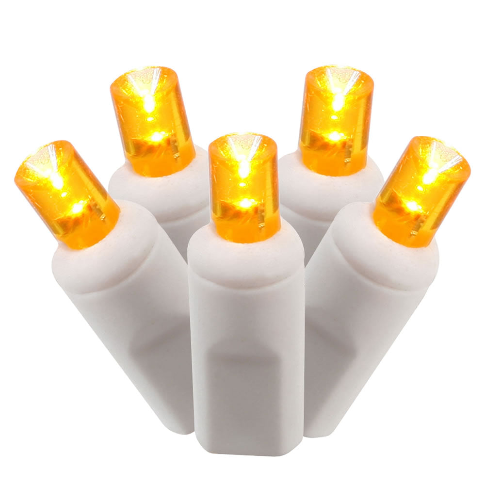 100Lt Orange LED / White Wire WA EC Set 4"x34'