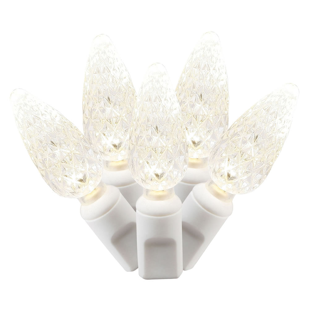 50 Light Warm White LED C6 Set 25'