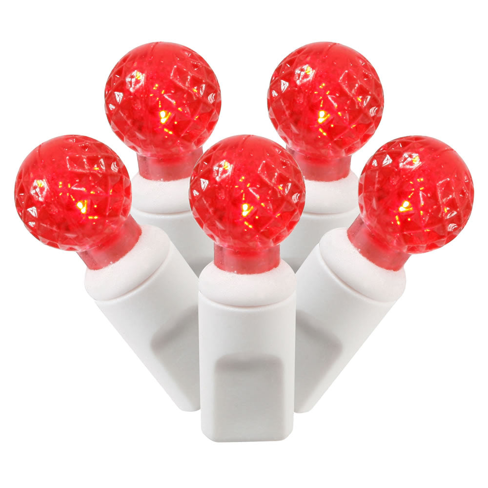 50Lt Red LED / White Wire G12 EC Set 25'L
