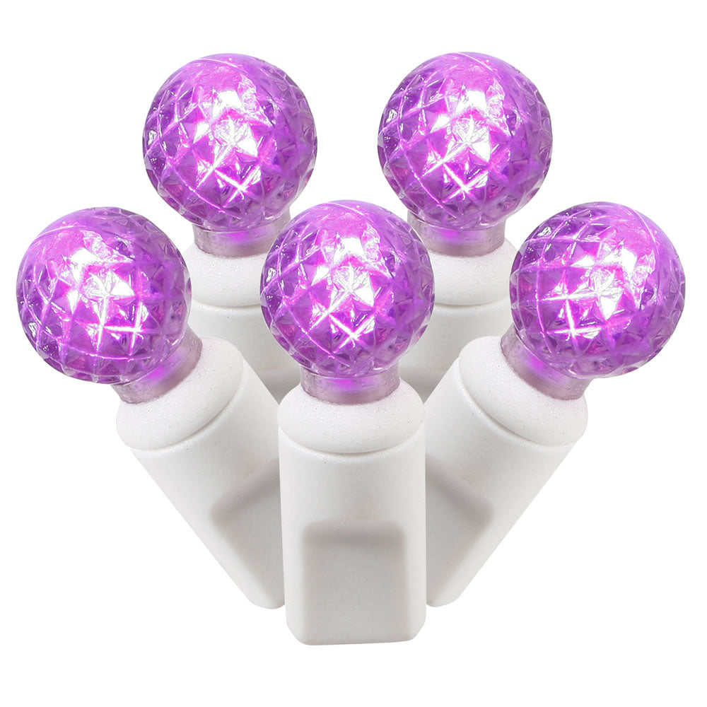 50Lt Purple LED / White Wire G12 EC Set 25'L