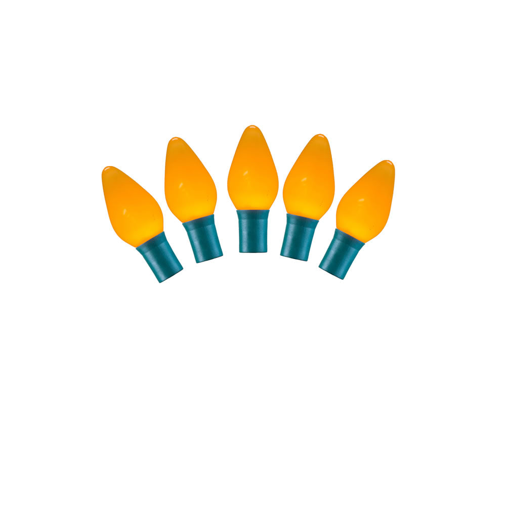 Vickerman 25 Light LED C7 Yellow Ceramic 8in. x 16 ft.