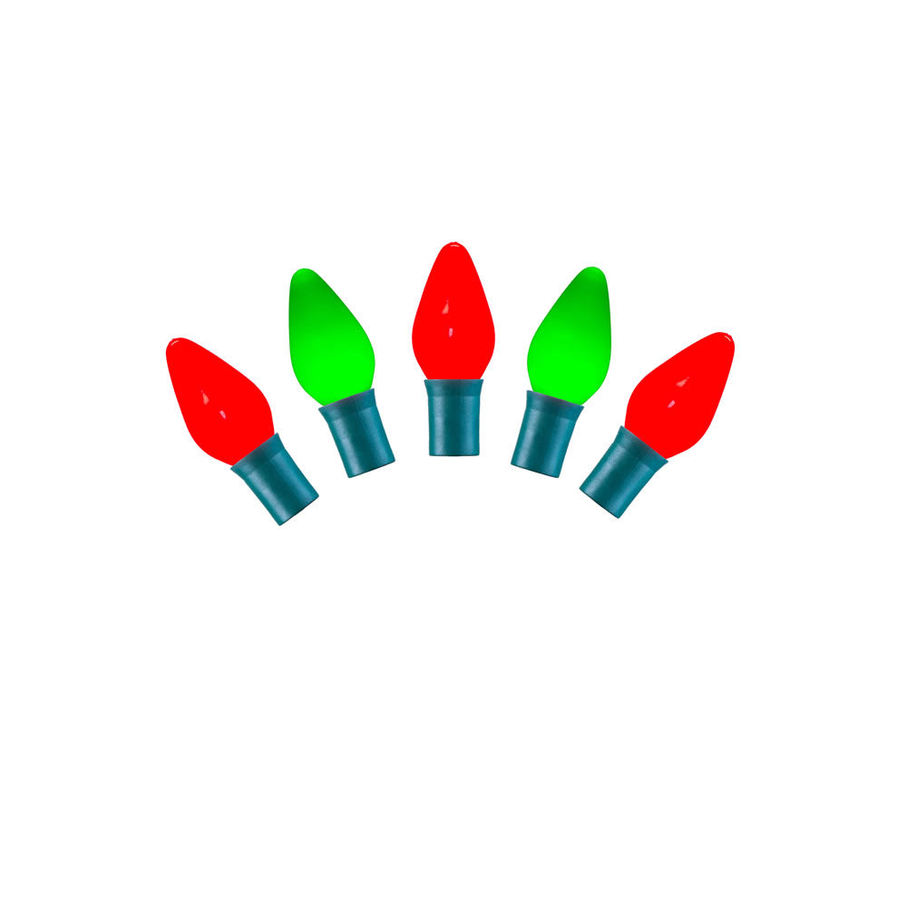 Vickerman 25 Light LED C7 Red-Grn Ceramic 8in. x 16 ft.