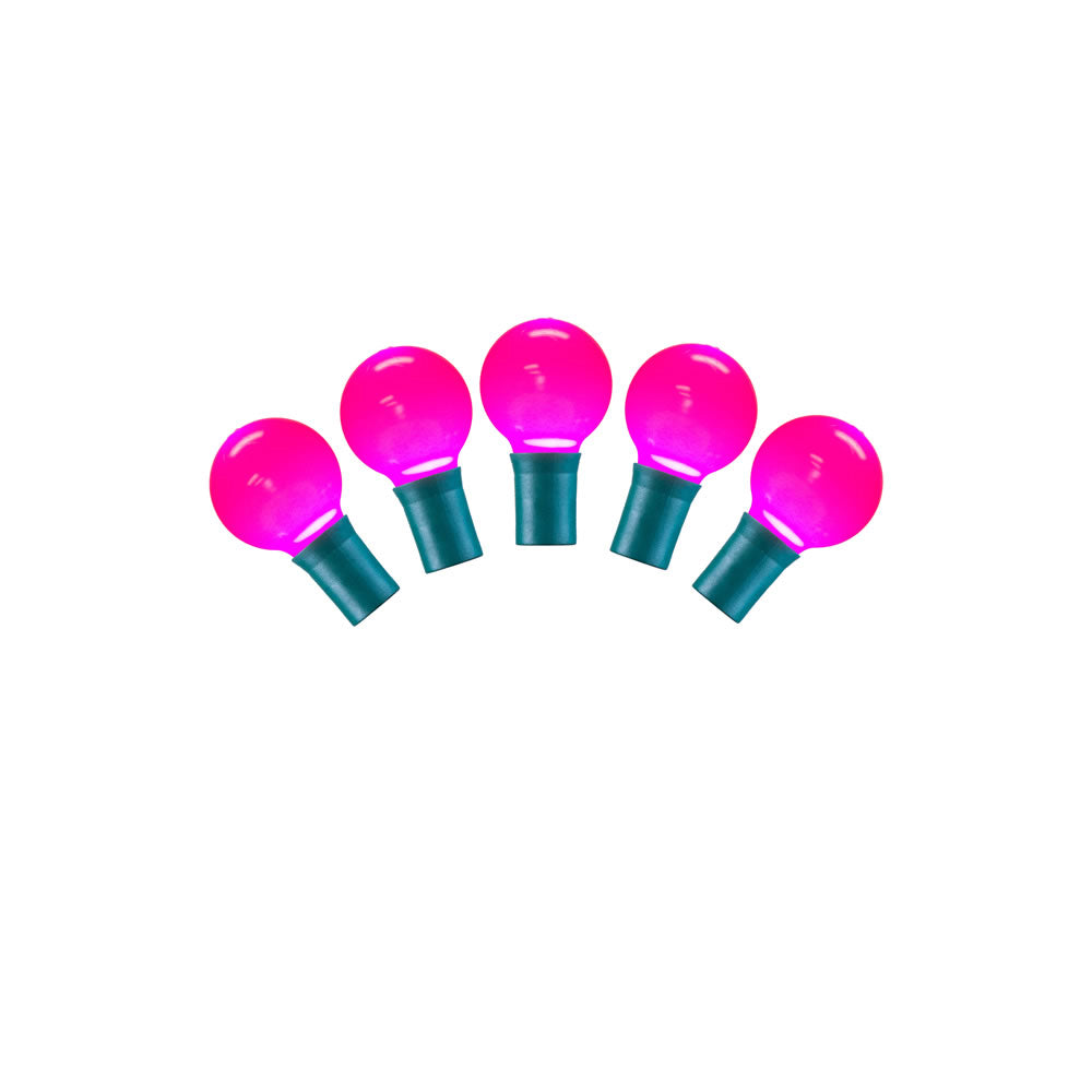 Vickerman 25 Light LED G30 Pink Ceramic 8in. x 16 ft.