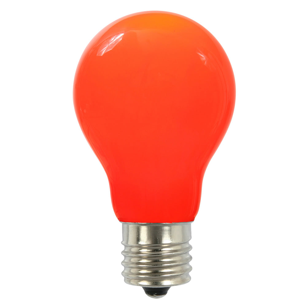 25PK - A19 LED Orange Ceramic Bulb E26 Nk Base