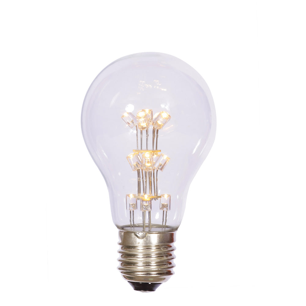 25PK - A19 LED Warm White Transp Bulb E26 Nk Base