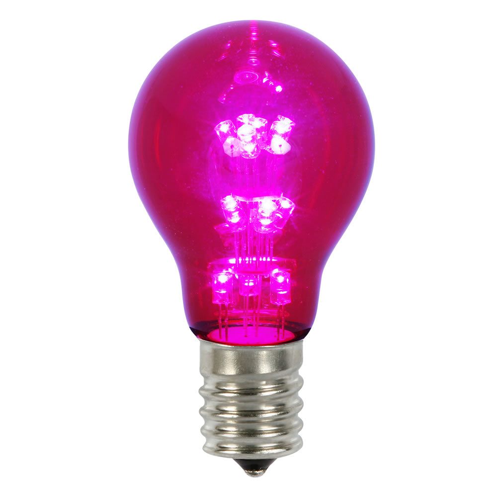 25PK - A19 LED Purple Transp Bulb E26 Nk Base