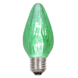 25PK -  0.96W F15 Green Plastic Flame E26 base LED Bulb