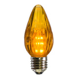 25Pk - 0.96W F15 Gold Plastic Led Flame Replacement Christmas Light Bulb