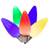 25Pk - Vickerman .8W C9 Ceramic LED Multicolored Light Bulb