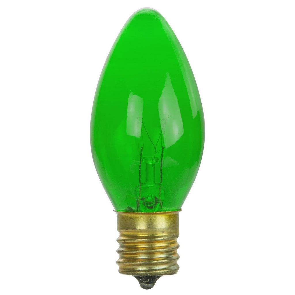 25PK - SUNLITE 7W C9 Colored Night Light Intermediate Transparent Green
