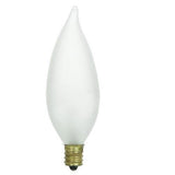 25 pcs. 7w Flame 120v Candelabra Base Frost Bulb