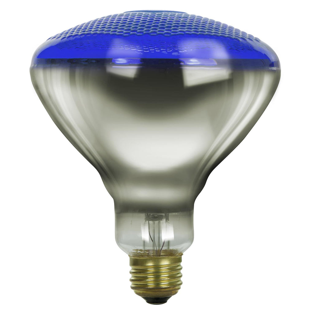 SUNLITE 100w BR38 Flood Colored Reflector E26 Prismatic Blue Incandescent Bulb