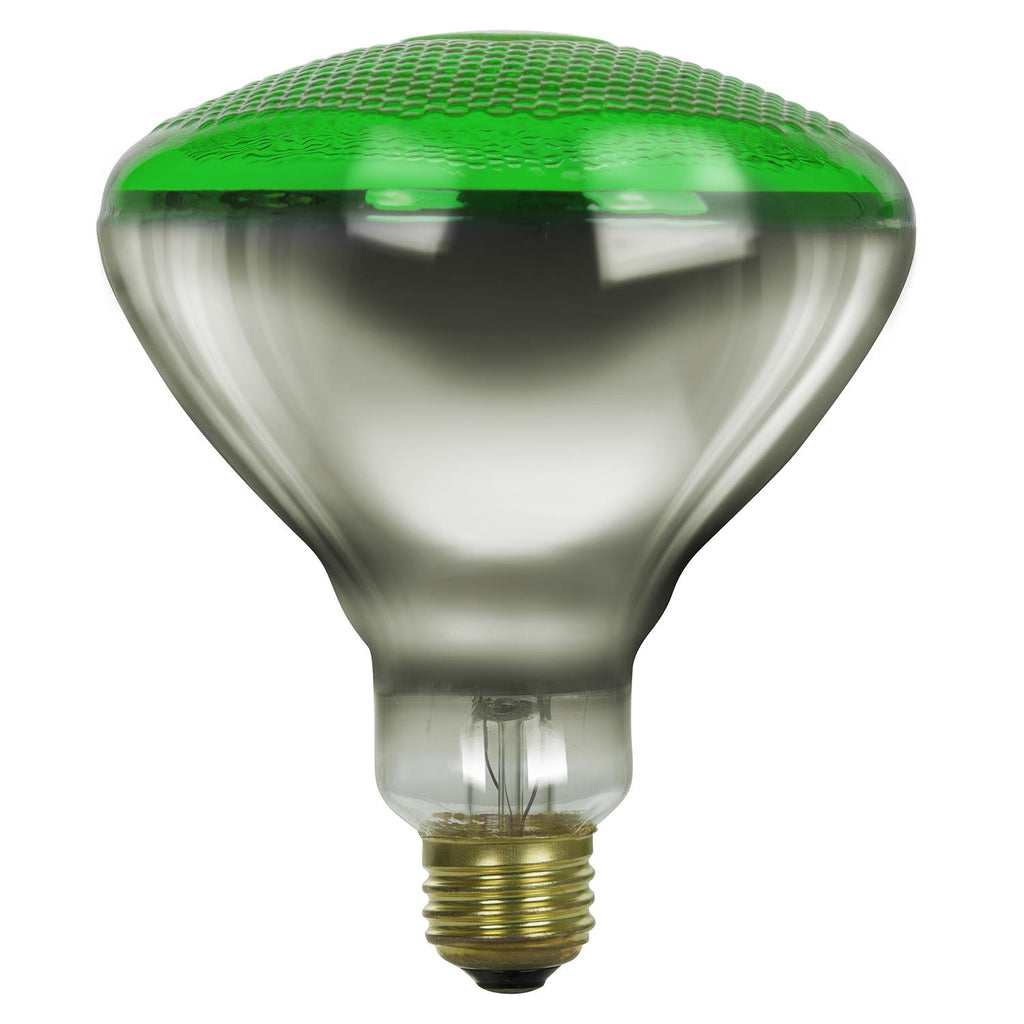 SUNLITE 100w BR38 Flood Reflector Medium Base Prismatic Green Incandescent Bulb
