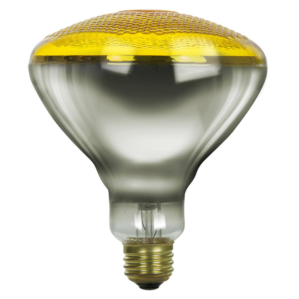 SUNLITE 100w BR38 Flood Reflector Medium Base Prismatic Yellow Incandescent Bulb