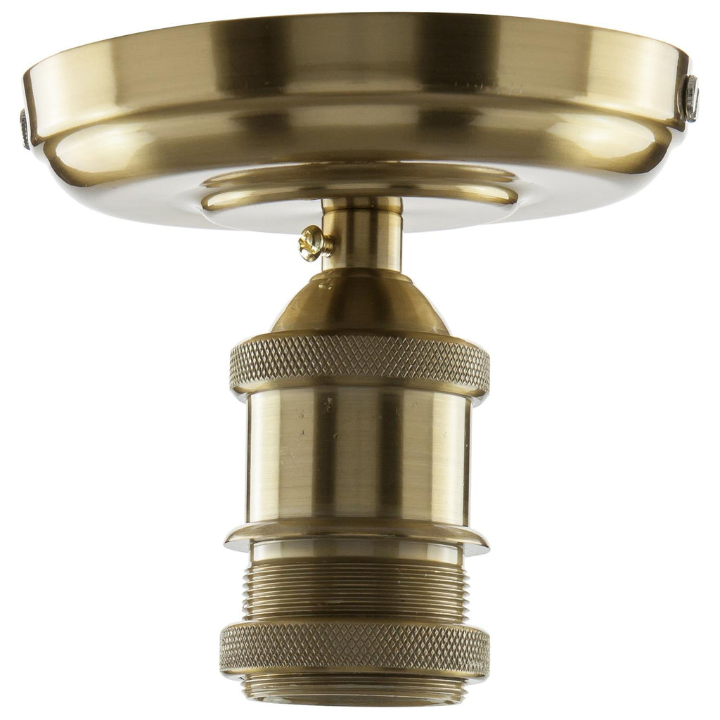 SUNLITE 07004-SU E26 Antique Style Brass Pendant Light Fixture