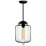 SUNLITE E26 Oil Lamp Glass Collection Black Pendant Light Fixture