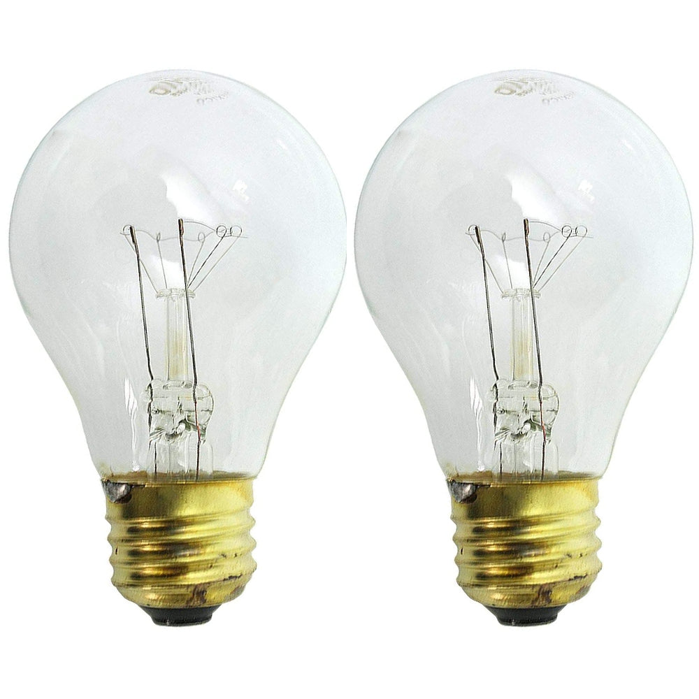 2Pk - Ushio 25w 120v 20,000Hr Long Life A19 Medium Base Clear Incandescent Bulb