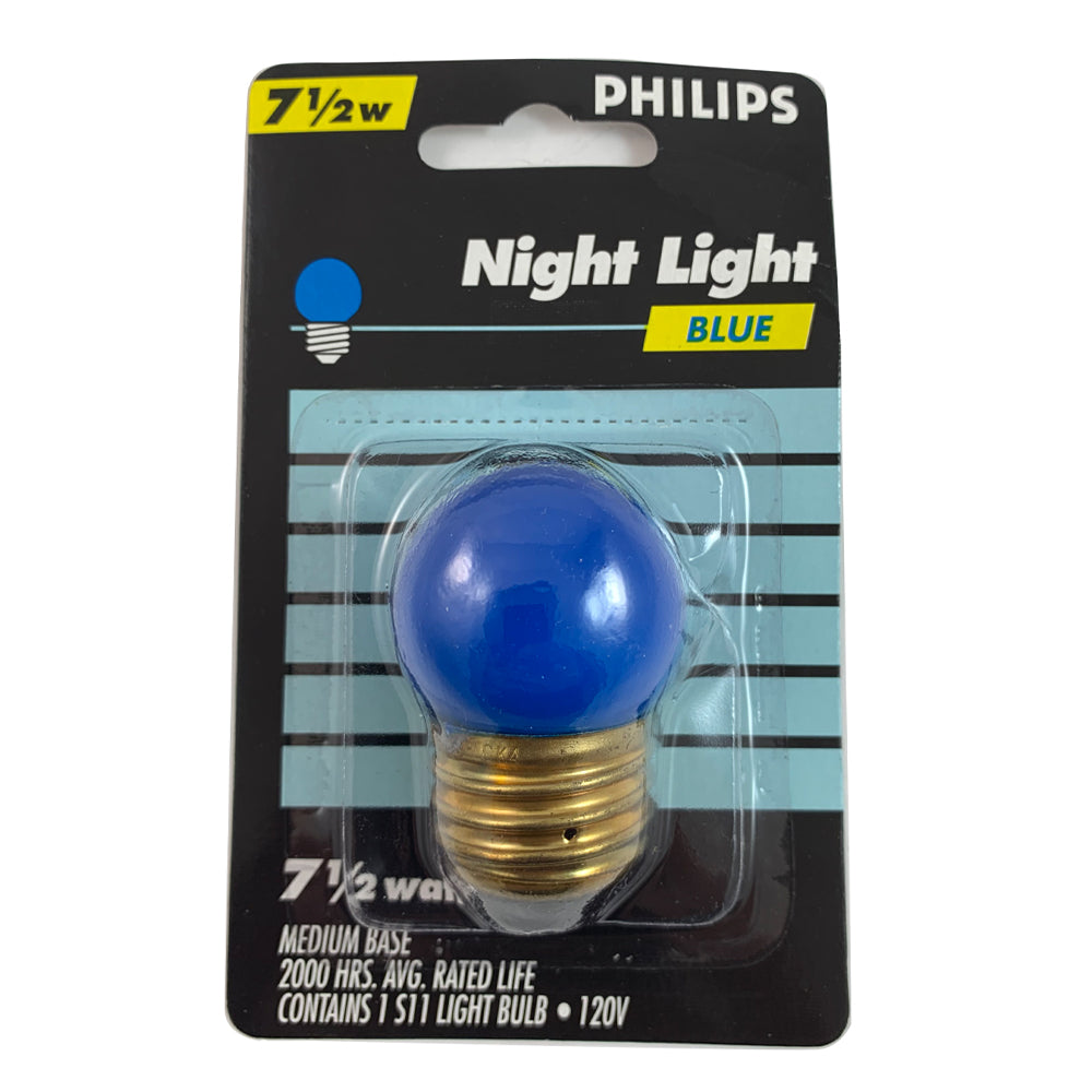 6pk - Philips 7.5w S11 Blue Incandescent Night Light Bulb  - E26 Base