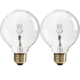 2pk - Philips  60W G25 Decorative Vanity Globe Halogen Light Bulb