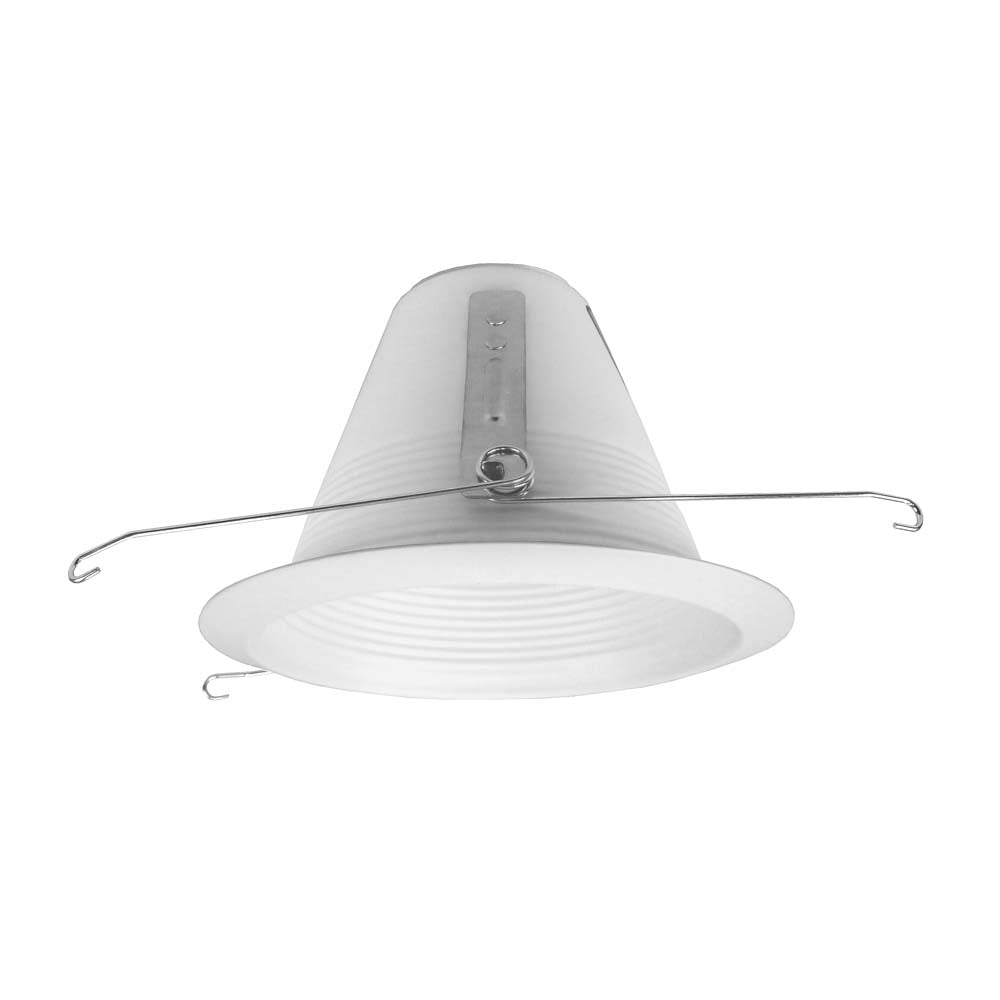 NICOR 5 in. White Recessed Shallow Cone Baffle Trim