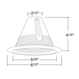 NICOR 5 in. White Recessed Shallow Cone Baffle Trim_3