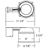 NICOR 6 in. Shallow Housing for Remodel Applications, IC-Rated - BulbAmerica