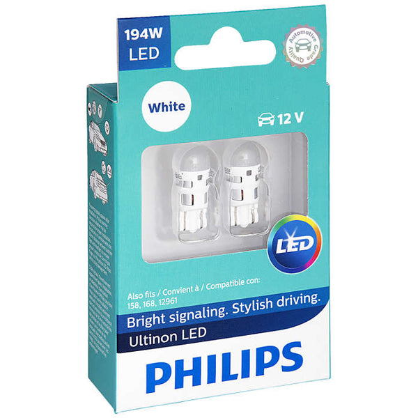 Philips Ultinon LED 194 12V T10 Daylight 6000K Interior Automotive Light Bulb