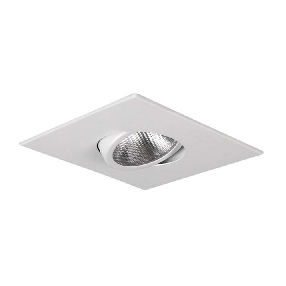 4 in. White Gimbal Ring Square Trim, for 4 inch Housings – BulbAmerica