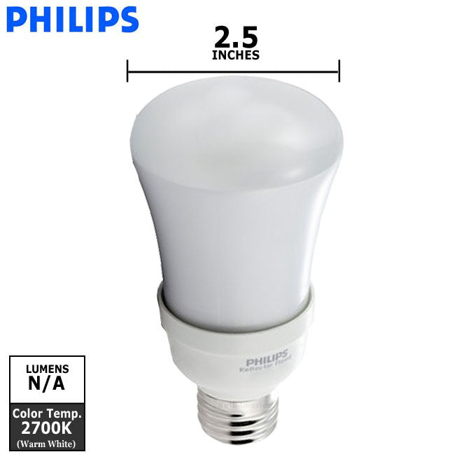PHILIPS 14W 120V G25 E26 CFL Light Bulb