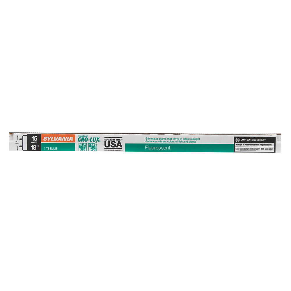 sylvania grow light bulbs Sylvania 22511 18in 15w T8 Gro-Lux Aquarium Grow Plant Fluorescent Linear Tube