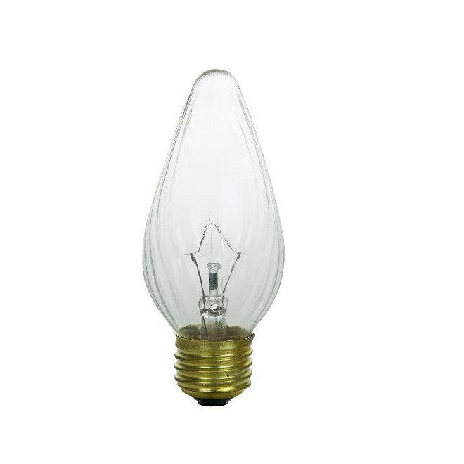 2PK - Sunlite 40w 120v E26 Medium Base Flame Twist Clear 34000-SU bulbs