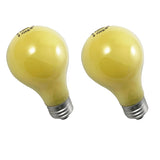 2Pk - Philips 40W A19 Yellow Bug Light Bulb