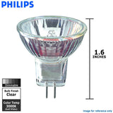 Philips 20w 12v MR11 FTD GU4 Clear Halogen Light Bulb - BulbAmerica