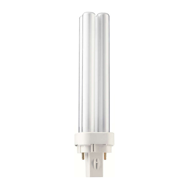 Philips 18w Double Tube 2-Pin G24D-2 White 3500K Fluorescent Light Bulb
