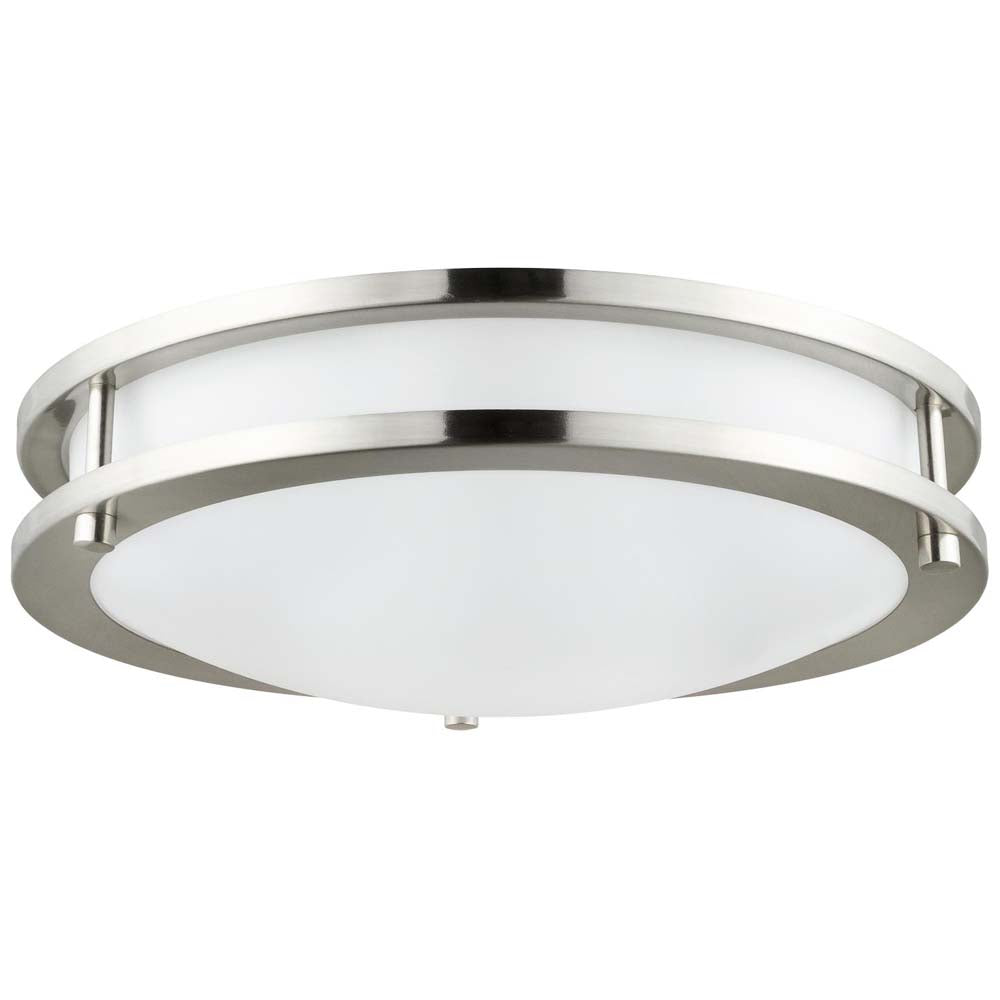 Sunlite 16in Satin Nickel with White Lens Fixture for 2 GU24 Bulbs