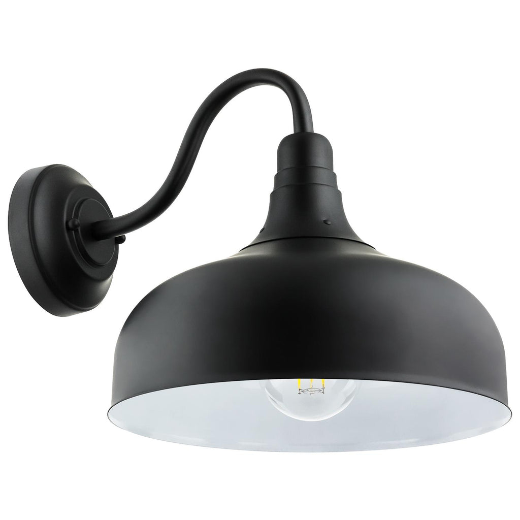 SUNLITE 46067-SU E26 Goose Neck Black Wall Lighting Fixture