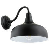 SUNLITE 46067-SU E26 Goose Neck Black Wall Lighting Fixture