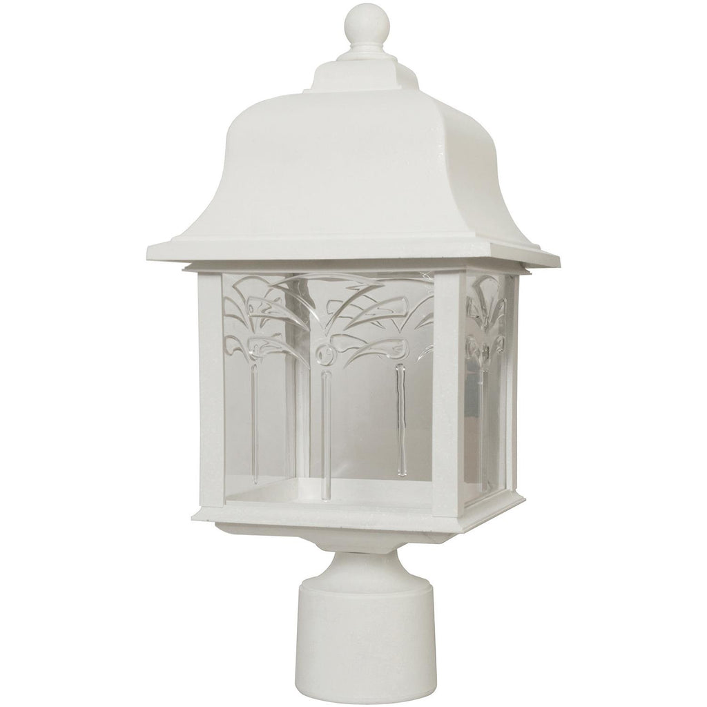 SUNLITE E26 Orchid Style Collection White Outdoor Post Lights